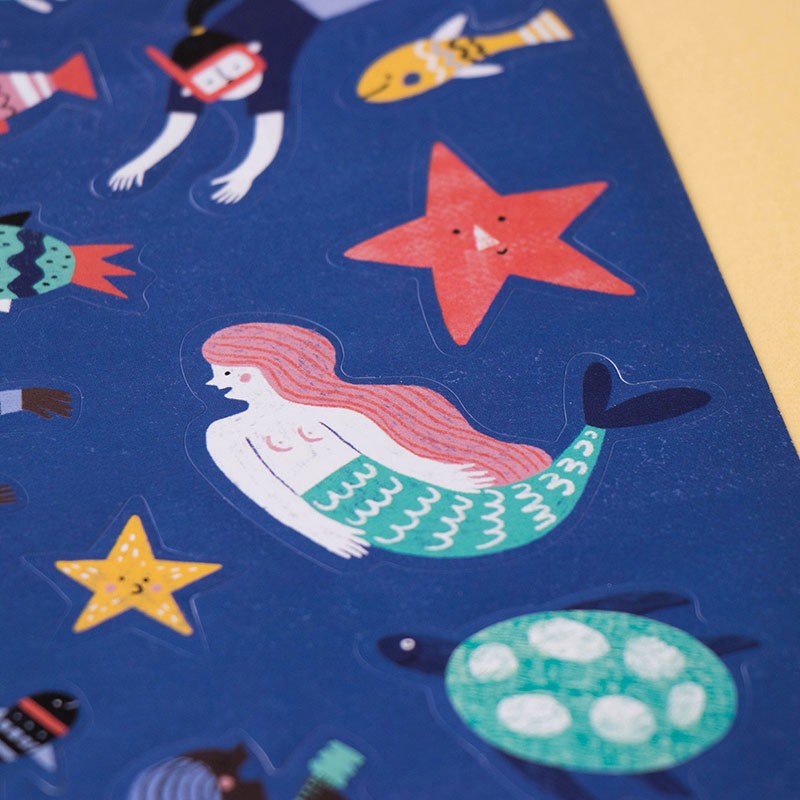 Creative activity with stickers